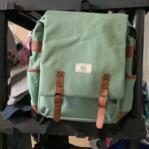 RONYES Green‎ and Brown Men's Backpack